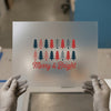 Merry & Bright Christmas Trees | DTF Transfer Ready to Press | Holiday Heat Transfer