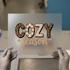 Cozy Season Leopard Pumpkin | DTF Transfer Ready to Press | Autumn Heat Transfer
