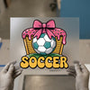 Cute Soccer Donut Bow | DTF Transfer Ready to Press | Kawaii Heat Transfer