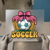 Cute Soccer Donut Bow | DTF Transfer Ready to Press | Kawaii Heat Transfer