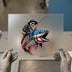Skeleton Fisherman on Patriotic Fish | DTF Transfer Ready to Press | Unique Heat Transfer