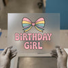 Birthday Girl Bow | DTF Transfer Ready to Press | Retro Pastel Heat Transfer