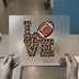 Leopard Print LOVE Football | DTF Transfer Ready to Press | Game Day Heat Transfer