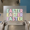 Pastel Easter Bunny DTF Transfer Ready to Press | Cute Heat Transfer