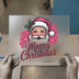 Pink Merry Christmas Santa | DTF Transfer Ready to Press | Leopard Print Heat Transfer