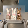 Patterned Easter Bunnies | DTF Transfer Ready to Press | Rustic Chic Heat Transfer