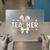 Easter Teacher Bunny Leopard Print | DTF Transfer Ready to Press | Spring Heat Transfer