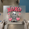 Skeleton Loves XOXO | DTF Transfer Ready to Press | Valentine Heat Transfer