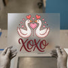 Swan Couple & XOXO | DTF Transfer Ready to Press | Valentine's Heat Transfer