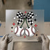 Baseball Cherries Checkered Bow | DTF Transfer Ready to Press | Sporty Heat Transfer