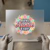 Best Auntie Ever Floral Wreath | DTF Transfer Ready to Press | Retro Heat Transfer