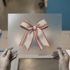Baseball Stitch Bow | DTF Transfer Ready to Press | Sports Fan Heat Transfer