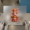 Cute Highland Cow Stack | DTF Transfer Ready to Press | Valentine Heat Transfer