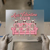 Anti Valentine Club Skeletons | DTF Transfer Ready to Press | Retro Heat Transfer