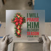 Christmas Cross Praise | DTF Transfer Ready to Press | Religious Heat Transfer