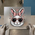 Cute Bunny with Heart Glasses | DTF Transfer Ready to Press | Cartoon Heat Transfer