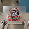 Valentine Raccoon DTF Transfer | Ready to Press Heat Transfer | Playful Retro
