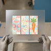 Quilted Easter Bunny Egg Carrot | DTF Transfer Ready to Press | Spring Heat Transfer