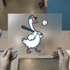 Baseball Goose DTF Transfer Ready to Press | Cartoon Sports Heat Transfer