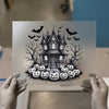 Haunted House & Pumpkins | DTF Transfer Ready to Press | Spooky Heat Transfer