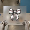 Baseball Stitch Bow | DTF Transfer Ready to Press | Sporty Heat Transfer