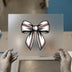 Baseball Stitch Bow | DTF Transfer Ready to Press | Sporty Heat Transfer
