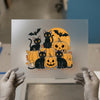 Cute Black Cat & Pumpkin Patch | DTF Transfer Ready to Press | Halloween Heat Transfer