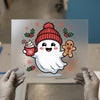 Cute Ghost Christmas | DTF Transfer Ready to Press | Holiday Heat Transfer