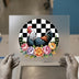 Rooster Floral Checkered | DTF Transfer Ready to Press | Farm Heat Transfer
