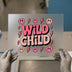 Wild Child Lightning Bolt Faces | DTF Transfer Ready to Press | Retro Heat Transfer