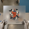 Spooky Pumpkin Skulls Ghosts | DTF Transfer Ready to Press | Halloween Heat Transfer