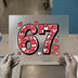 Heart Pattern Numbers 67 | DTF Transfer Ready to Press | Valentine's Heat Transfer