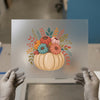 Autumn Pumpkin Floral | DTF Transfer Ready to Press | Fall Heat Transfer