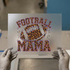 Football Mama Leopard Print | DTF Transfer Ready to Press | Glitter Style Heat Transfer