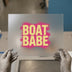 Boat Babe Retro Grunge | DTF Transfer Ready to Press | Distressed Heat Transfer