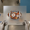 Retro Floral Football | DTF Transfer Ready to Press | Groovy Heat Transfer