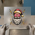 Cool Santa with Pink Glasses | DTF Transfer Ready to Press | Retro Heat Transfer