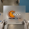 Pumpkin Pie Eating Whipped Cream | DTF Transfer Ready to Press | Cartoon Heat Transfer