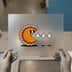 Pumpkin Pie Eating Whipped Cream | DTF Transfer Ready to Press | Cartoon Heat Transfer