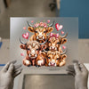Cute Highland Cow Valentines | DTF Transfer Ready to Press | Adorable Heat Transfer