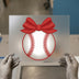 Baseball with Bow | DTF Transfer Ready to Press | Sports Fan Heat Transfer