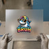 Bruh Shark with Shades | DTF Transfer Ready to Press | Cartoon Character Heat Transfer