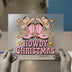Howdy Christmas Retro Cowgirl | DTF Transfer Ready to Press | Holiday Heat Transfer