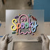 Neon Spooky Ghost DTF Transfer Ready to Press | Halloween Heat Transfer