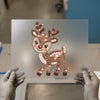 Christmas Reindeer Sequin Design | DTF Transfer Ready to Press | Festive Heat Transfer