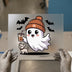 Cute Ghost Pumpkin Spice DTF Transfer Ready to Press | Halloween Heat Transfer