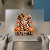 Hay Fall Highland Cow | DTF Transfer Ready to Press | Autumn Heat Transfer