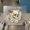 Vintage Soul Skull & Daisy | DTF Transfer Ready to Press | Boho Heat Transfer