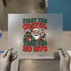 Christmas Coffee Santa | DTF Transfer Ready to Press | Retro Holiday Heat Transfer