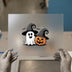 Witch Ghost & Pumpkin Trio | DTF Transfer Ready to Press | Spooky Cute Heat Transfer